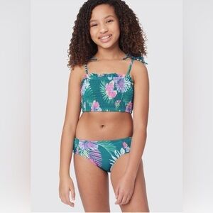 Justice two piece swimsuit bikini XL NWOT